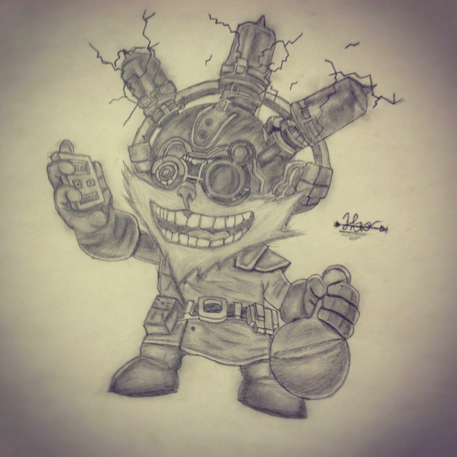 894x894 Mad Scientist Ziggs League Of Legends By Droxory
