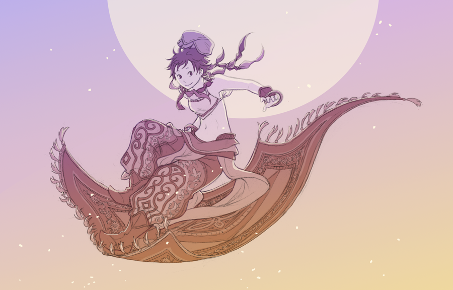 900x576 Xia And The Flying Carpet By Number11train