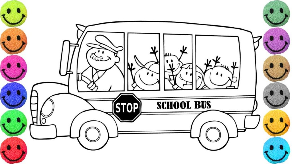 1024x576 School Bus Coloring Sheets Portalconexaopb