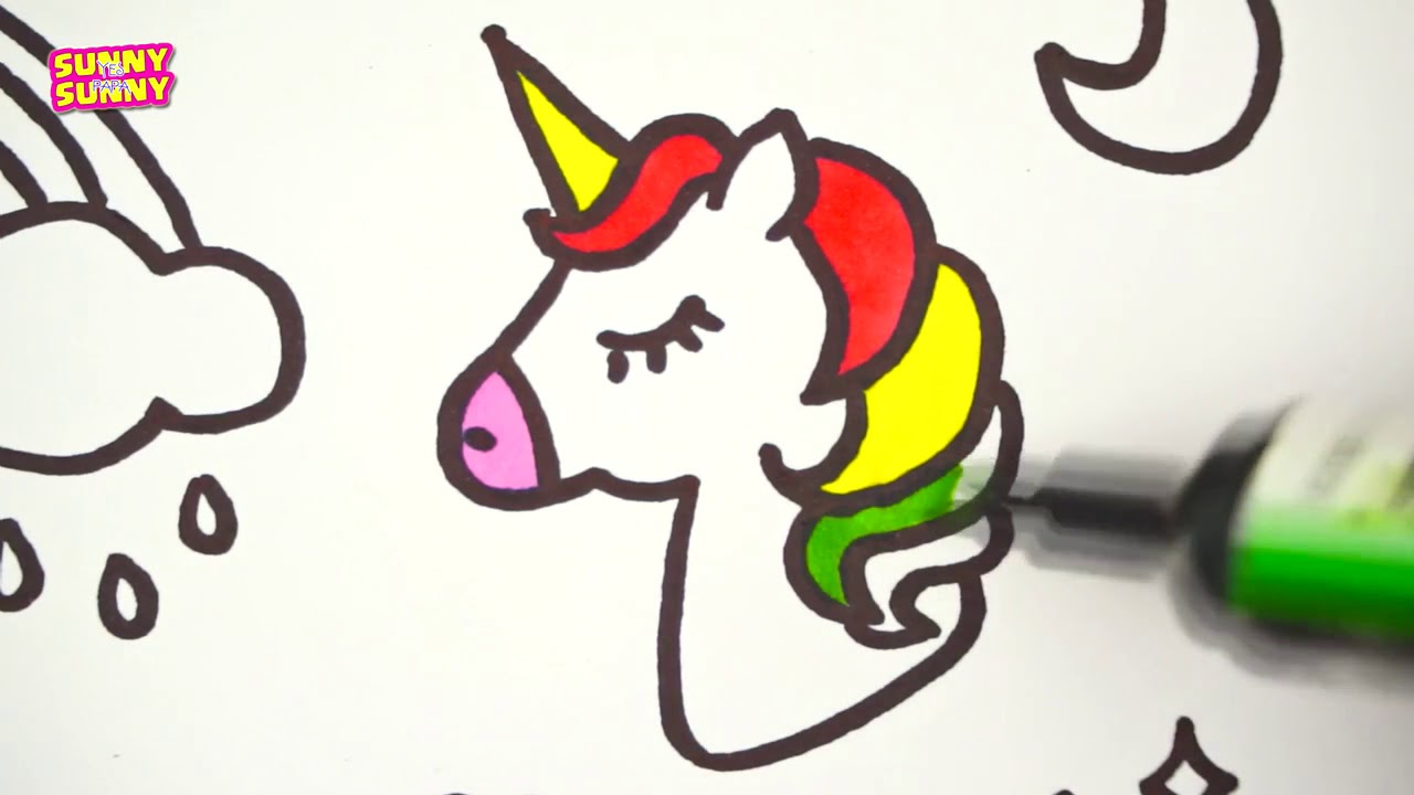 1280x720 P2 How To Draw Colorful Stickers Rainbow, Unicorn, Stars, Magic