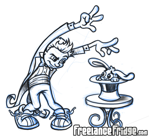 489x456 Magician Kid Cartoon By Jameskoenig1