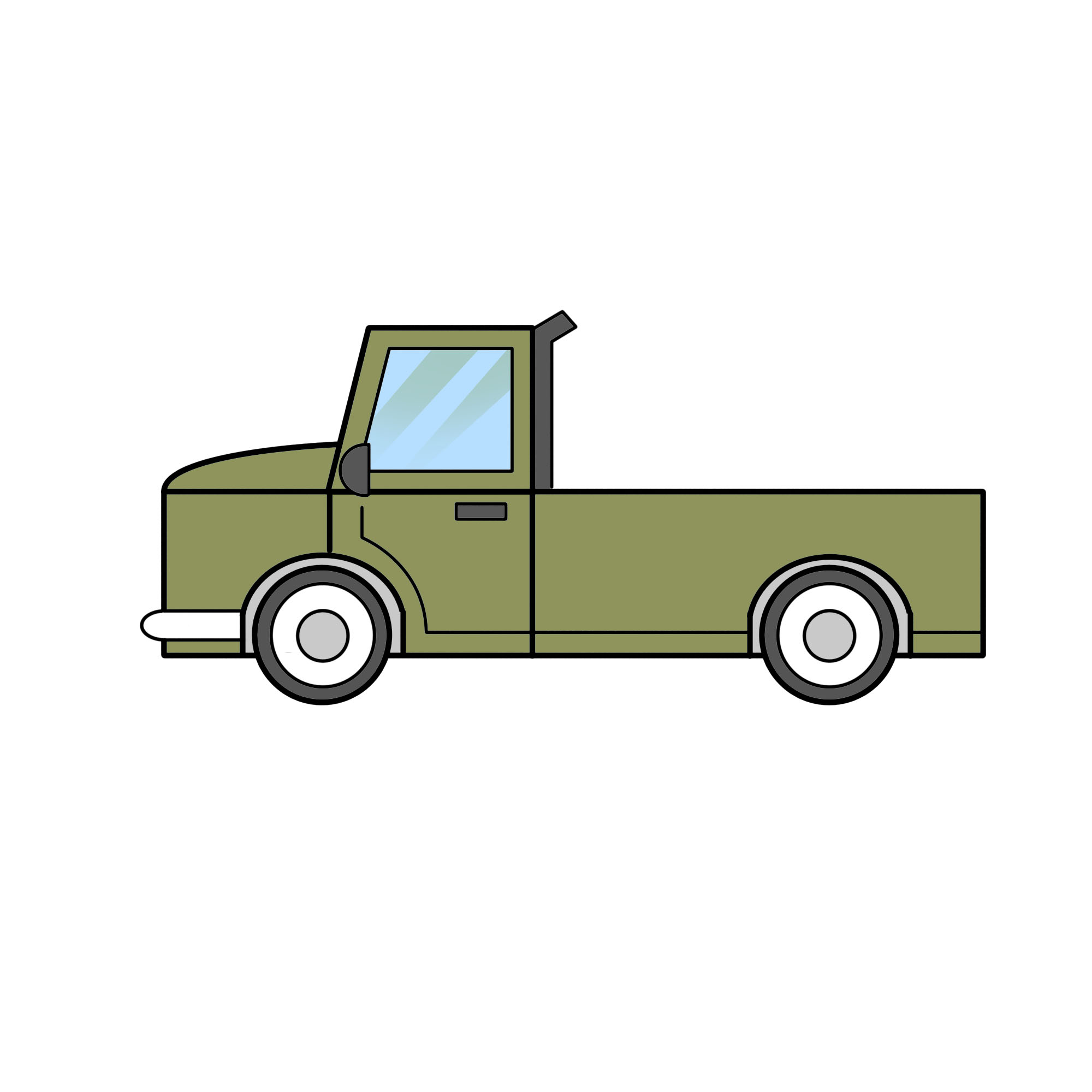2000x2000 2 Easy Ways To Draw A Truck (With Pictures)