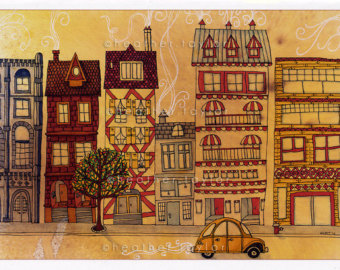 340x270 Main Street Drawing Etsy