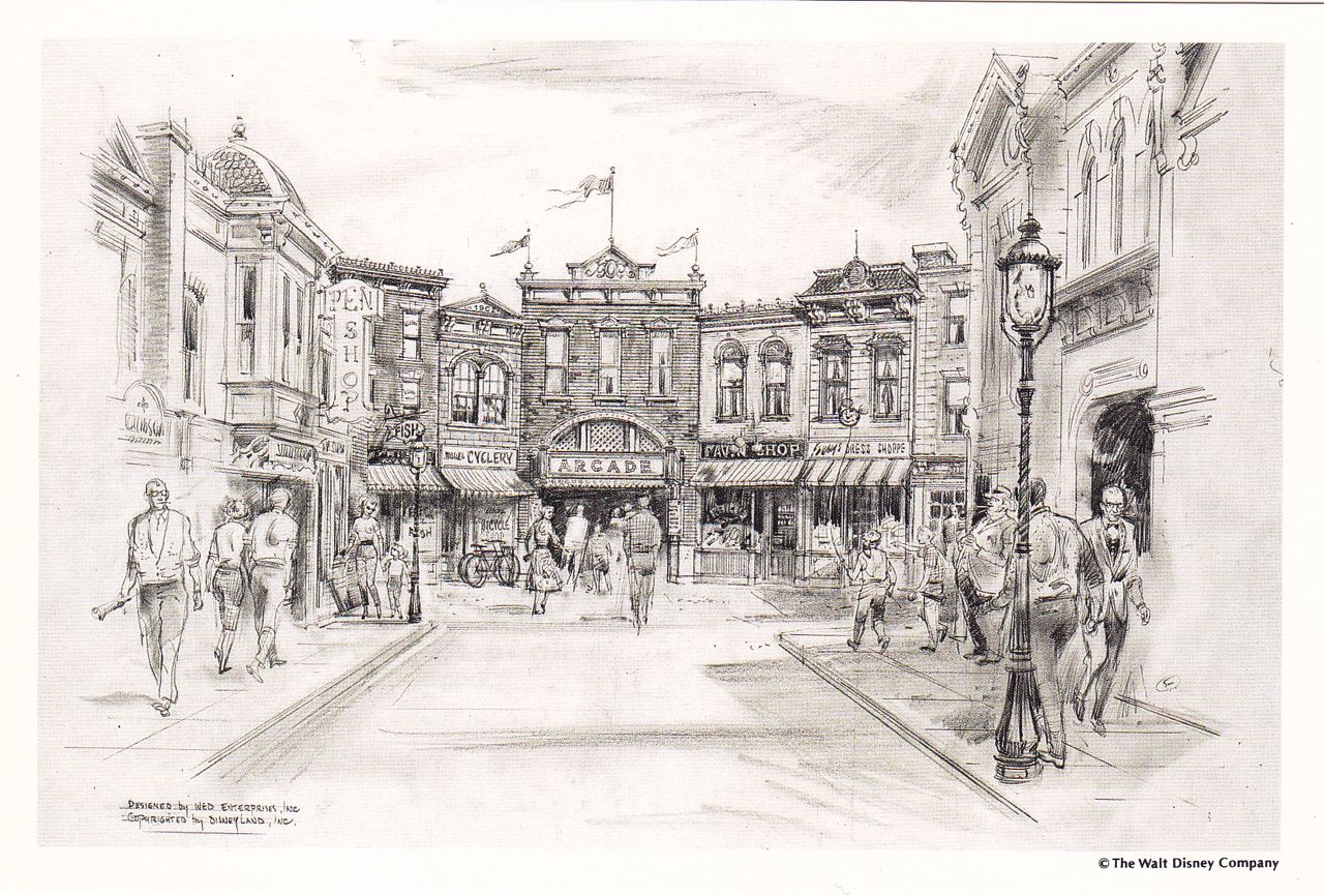 1280x866 Small General Store Concept Drawing For Disneyland. Disneyland