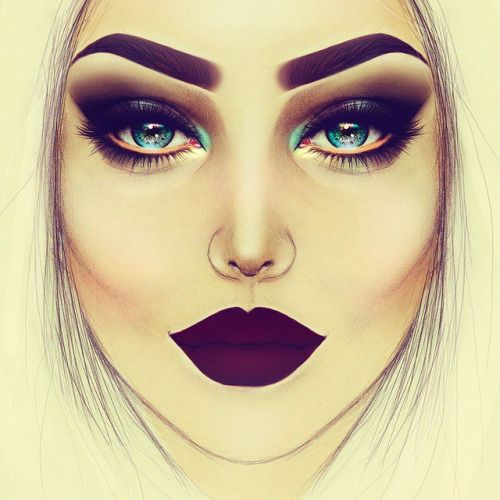 500x500 29 Model Girl Makeup Drawing