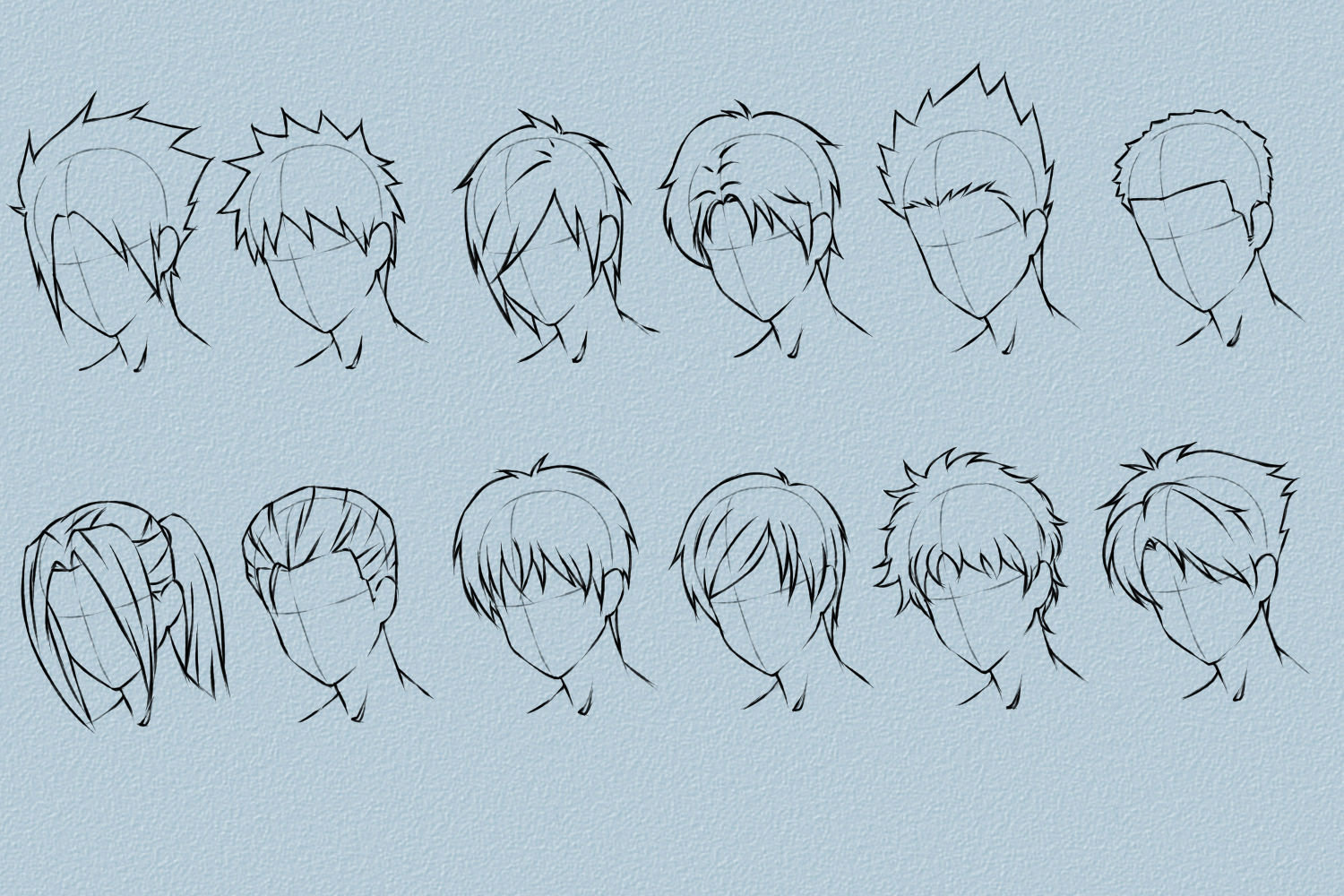 Anime Male Hairstyles Tutorial - k7off
