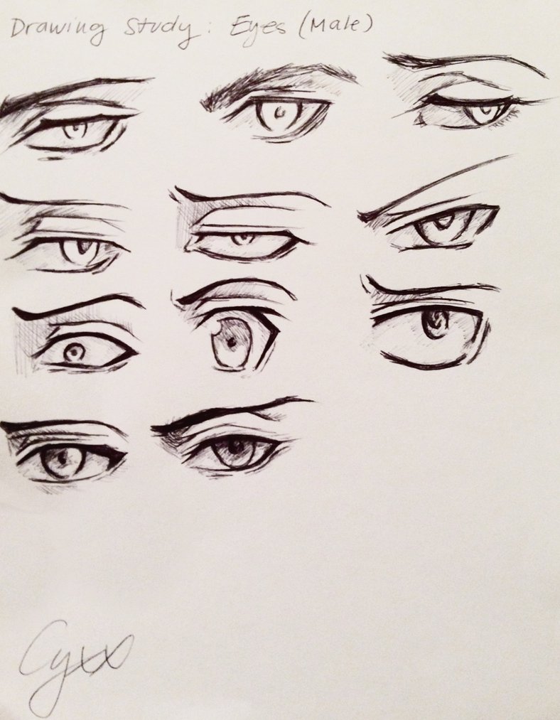 788x1013 Drawing Study Male Eyes By Cyxxofficial