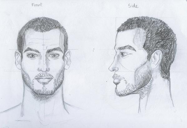 600x412 Male Face Front And Side View By Heatherwalker