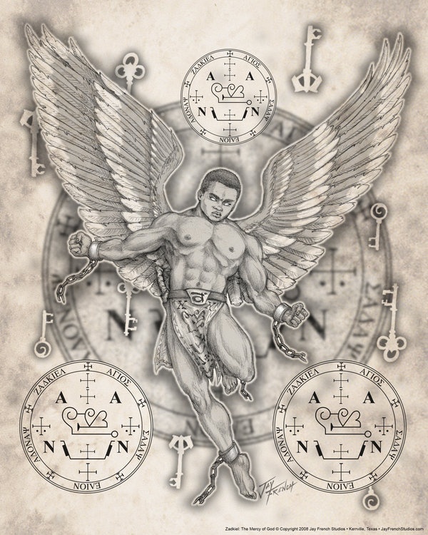 600x750 African American Male Guardian Angels Archangel Zadkiel