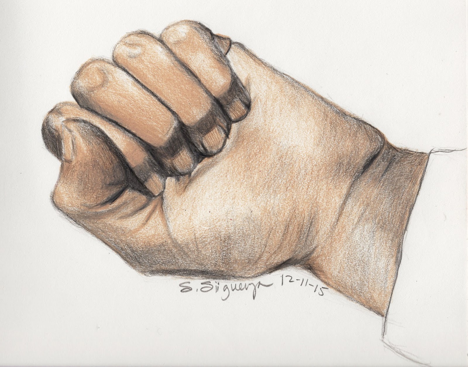 1600x1255 Male Hand Drawing With Curled Fingers, Hand Palm Pencil Sketch