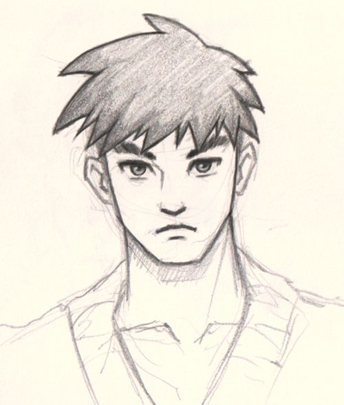 500x588 How To Draw Manga Man How To Draw Manga Man Face 3 Different Ways