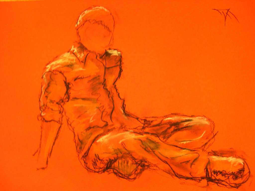 1024x768 Figure Drawing Of A Male Model By Masterpark