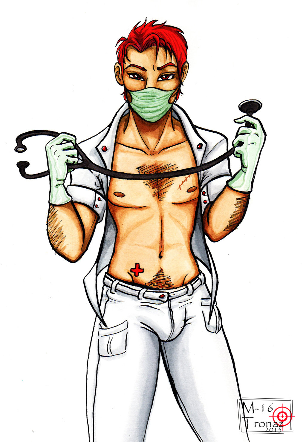 1024x1479 Red Male Nurse By M16tronaz