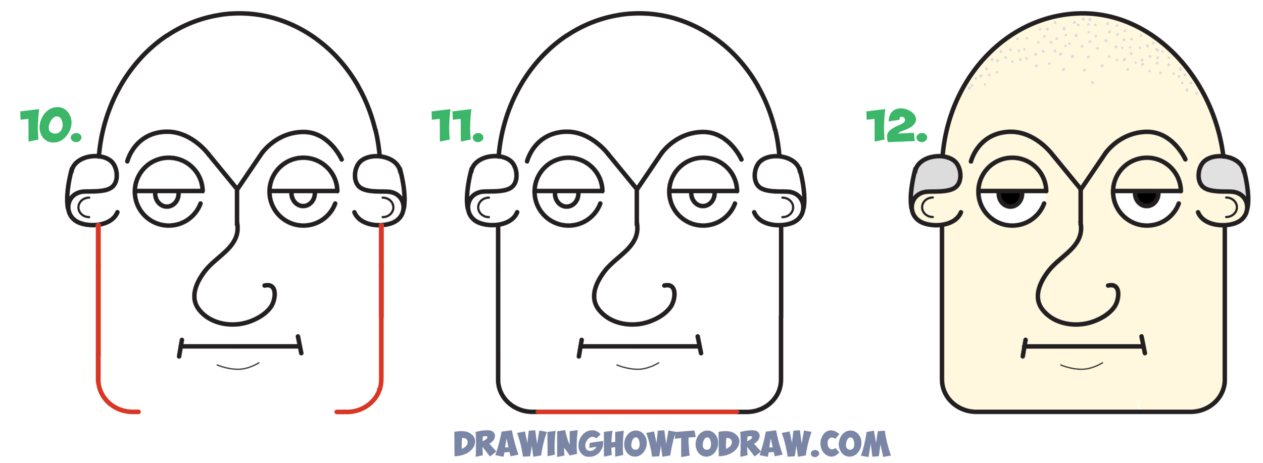 2500x917 How To Draw Old Man's Face Head From The Word Eyes In Easy