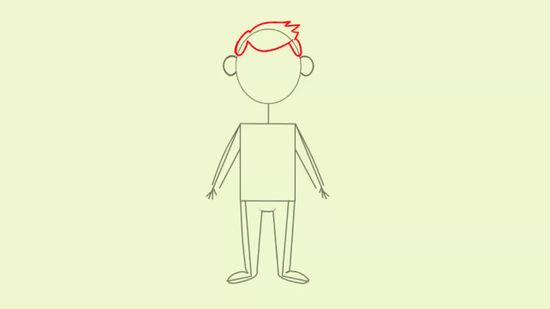 550x309 How To Draw A Cartoon Man 15 Steps (With Pictures)