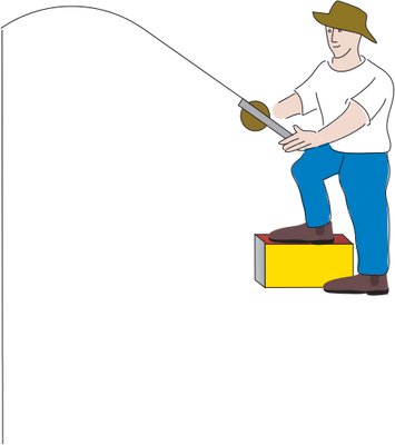 355x400 Man Fishing Drawing Clipart Panda
