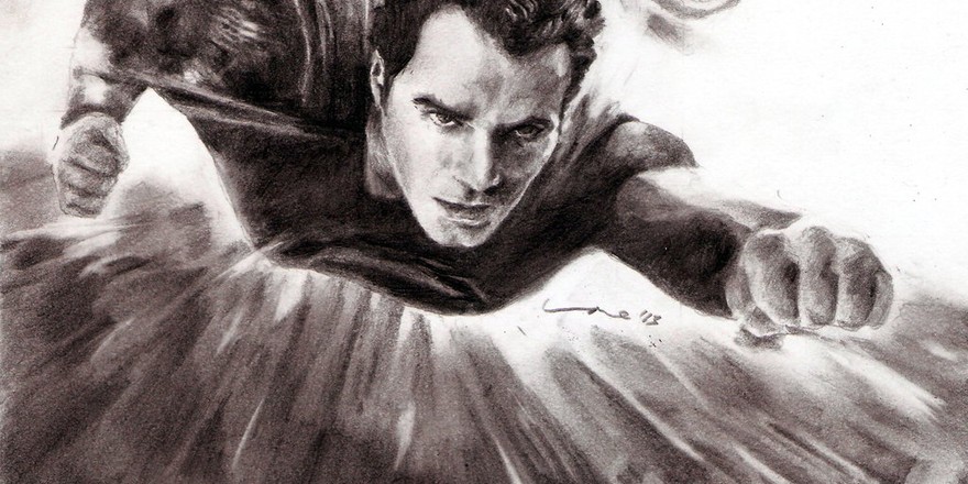 880x440 Man Of Steel Drawing Sketch, Made By Me And My Bro By Dinda221