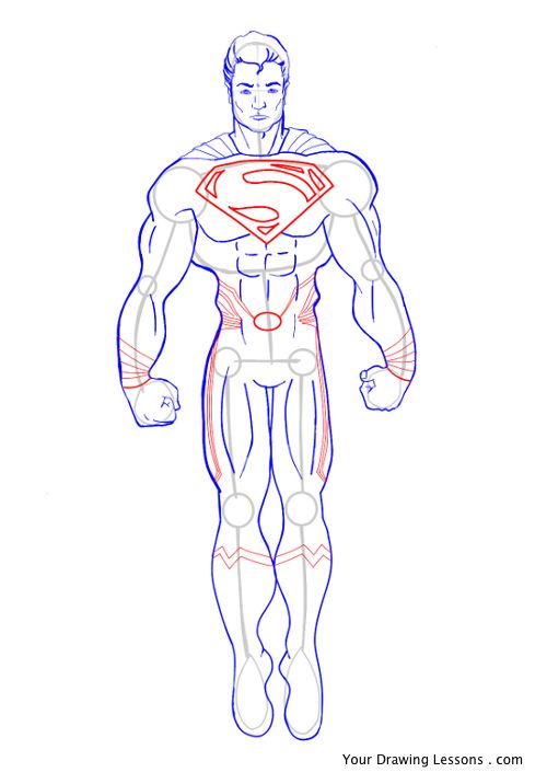 500x716 How To Draw Superman Your Drawing Lessons