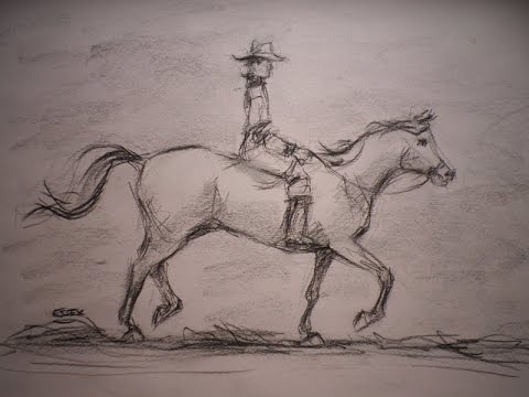 Man Riding Horse Drawing at GetDrawings | Free download