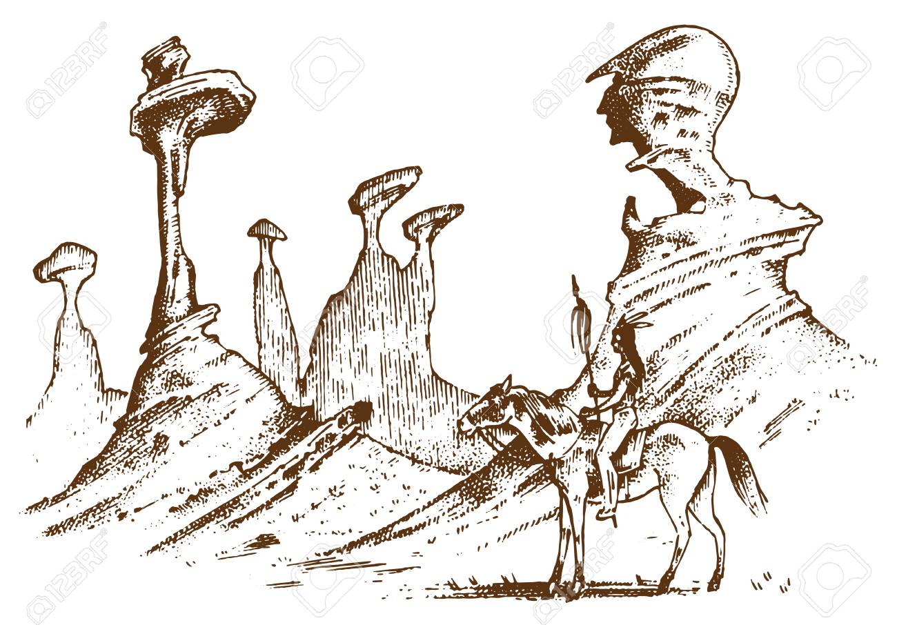 1300x906 National American Indian Riding Horse With Spear In Hand