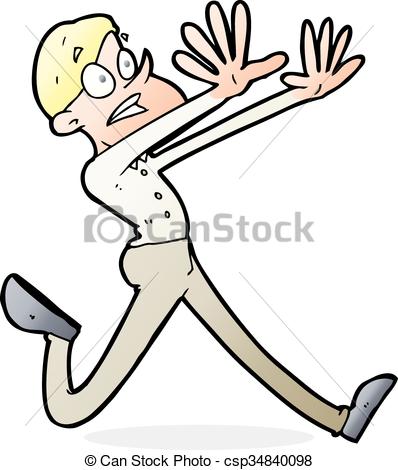 398x470 Cartoon Man Running Away Eps Vectors
