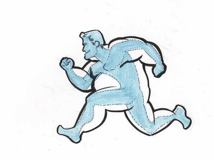 700x524 Fat Guy Running Cartoon