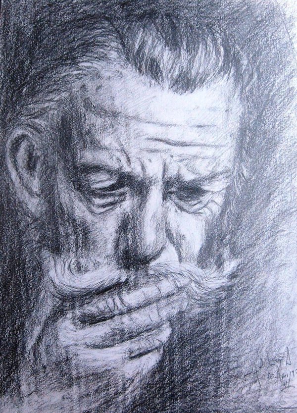 600x834 Old Man Thinking By Augustosoares