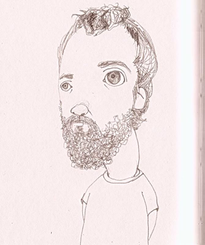 670x800 Chubby Broccoli Bearded Man Sketch