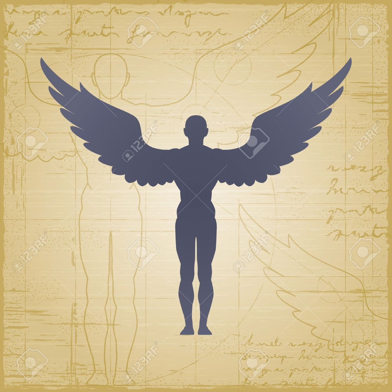 Man With Wings Drawing at GetDrawings | Free download