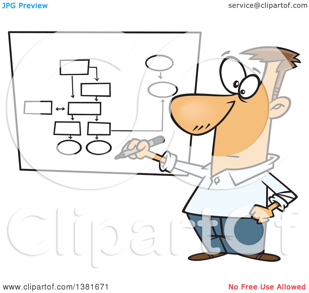 1080x1024 Clipart Of A Cartoon Business White Man Drawing A Chart