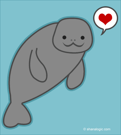 400x447 Possible Name Badge Image Art.full Manatee, Ocean