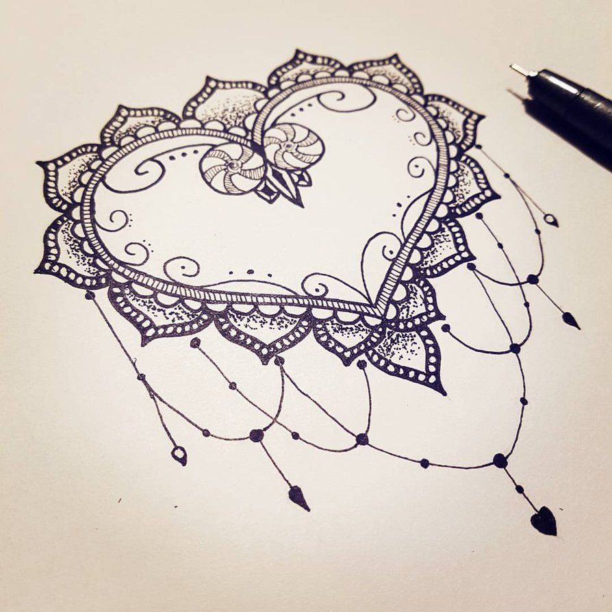 894x894 Mandala Style Valentinesday Heart By Thehosner