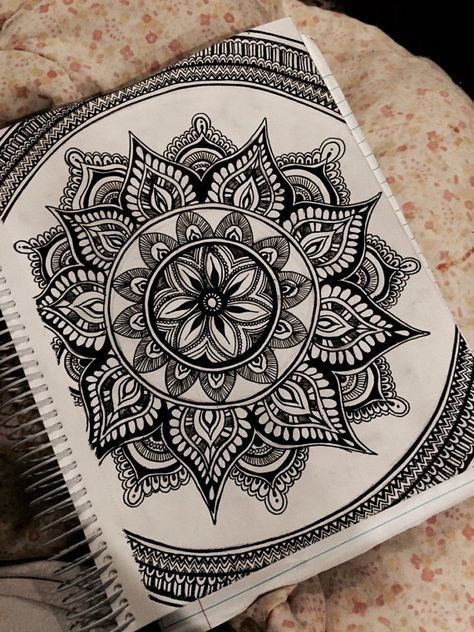 474x632 Mandala Ink Drawing By Artbyalyssia On Etsy Doodles