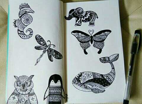 480x353 Animal , Drawing Drawingbook, Draw , Zentangle , Mandala