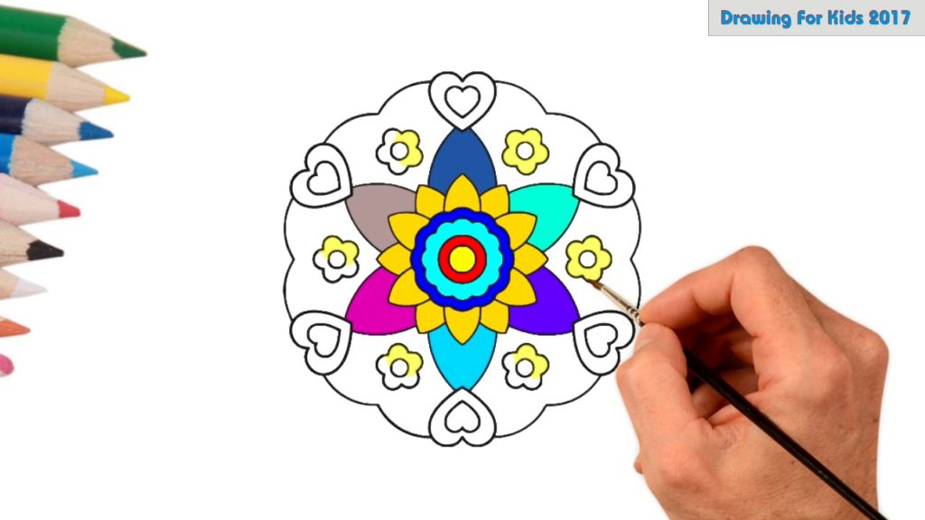 1024x576 Learn Colors With Mandala Flowers For Kids How To Draw Mandala