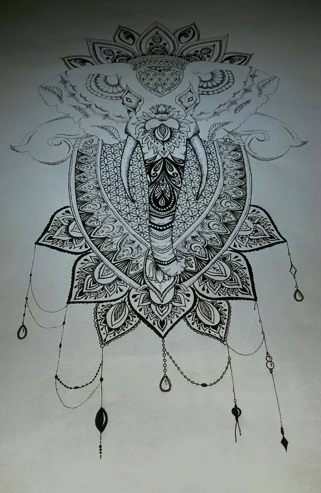 625x960 Mandala Elephant Finished By Tanjalouiseartist