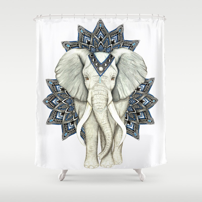 700x700 Zen Elephant Mandala Shower Curtain By Brilazar Society6