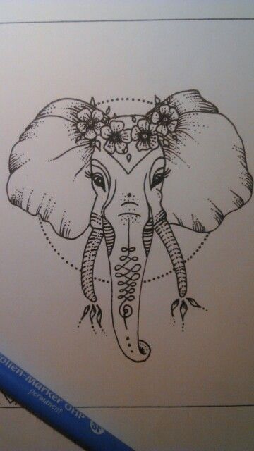 360x640 Elephant Draw Draw Tattoo, Draw And Piercing