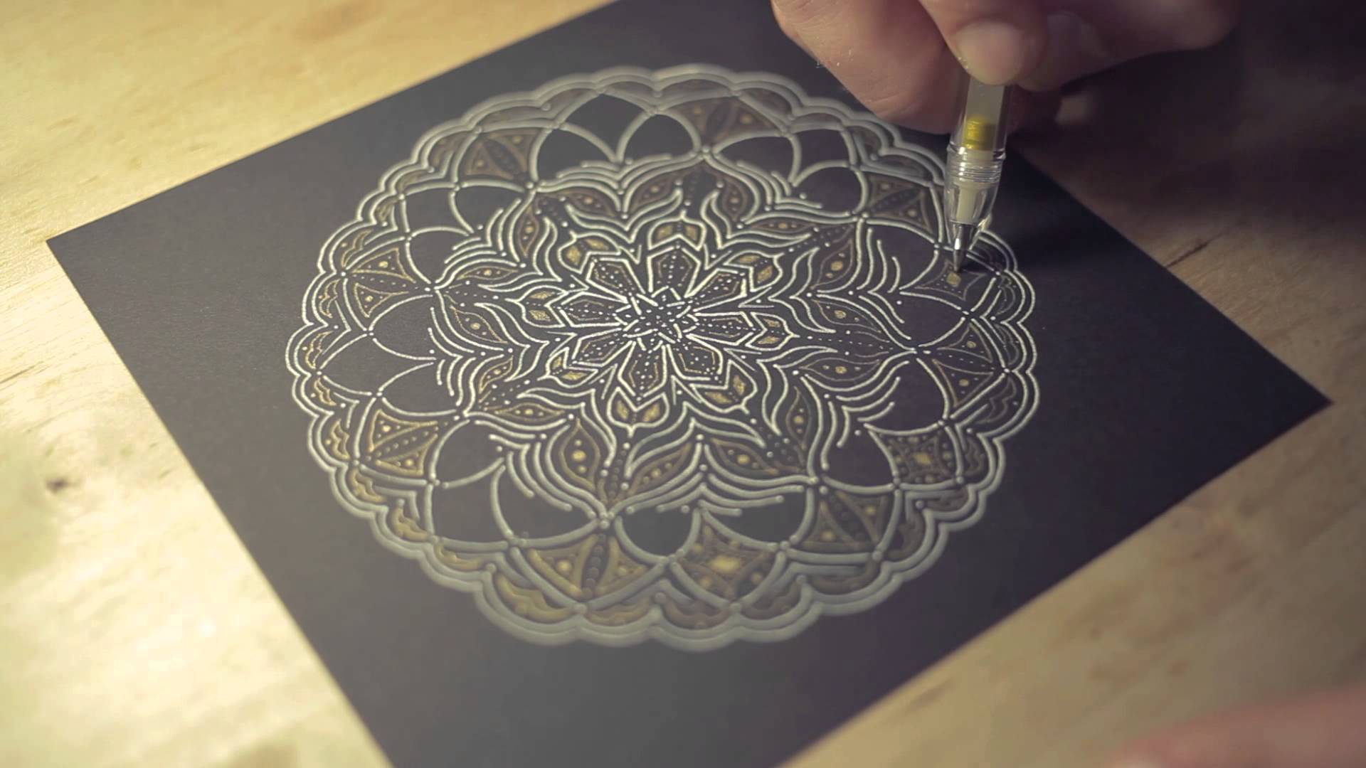 1920x1080 Mandala Flower Drawing Process