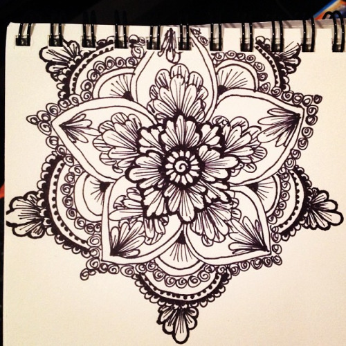 Mandala Flower Drawing at GetDrawings | Free download