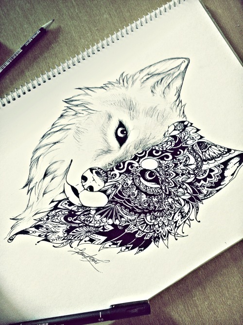 500x667 Wolf Mandala Tumblr