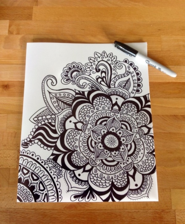 600x725 40 Black And White Mandala Art Drawings Like You Have Never Seen