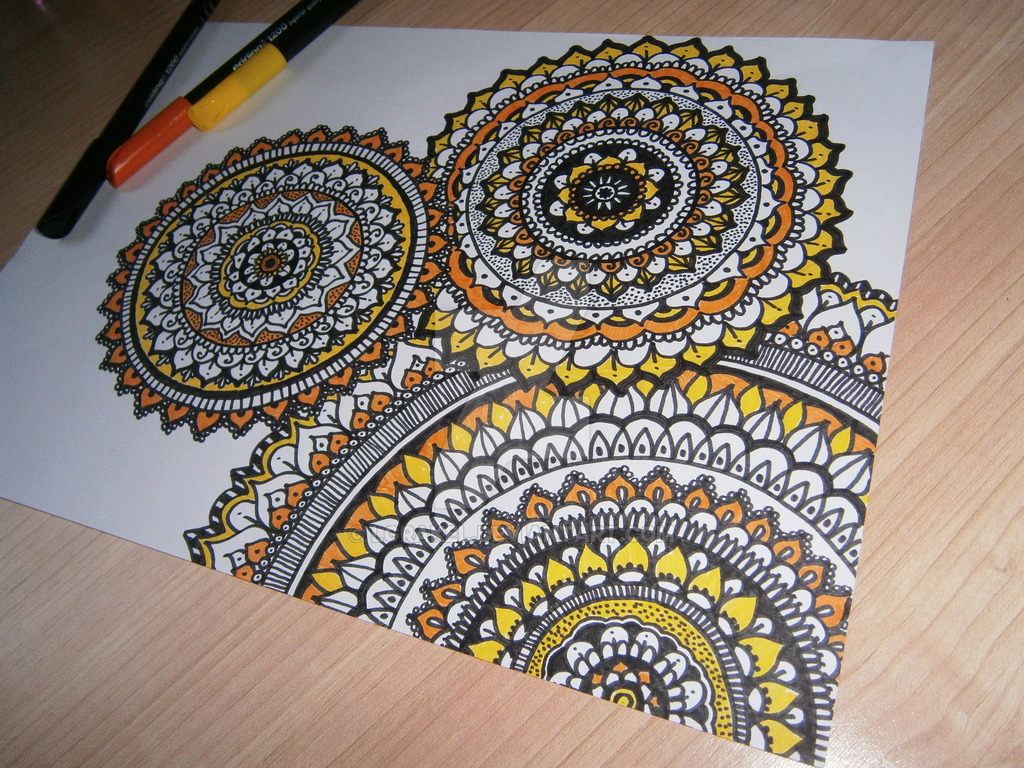 1024x768 Mandala Hand Drawn By Lgrakel