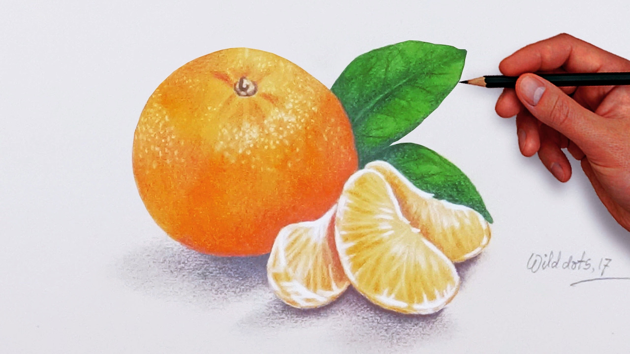1280x720 How To Draw An Orange