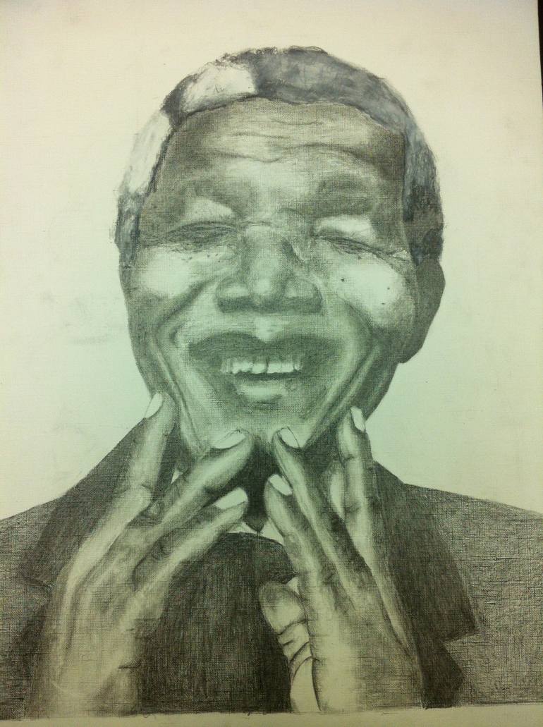 770x1031 Saatchi Art Mandela Drawing By Emmanuel Carrie