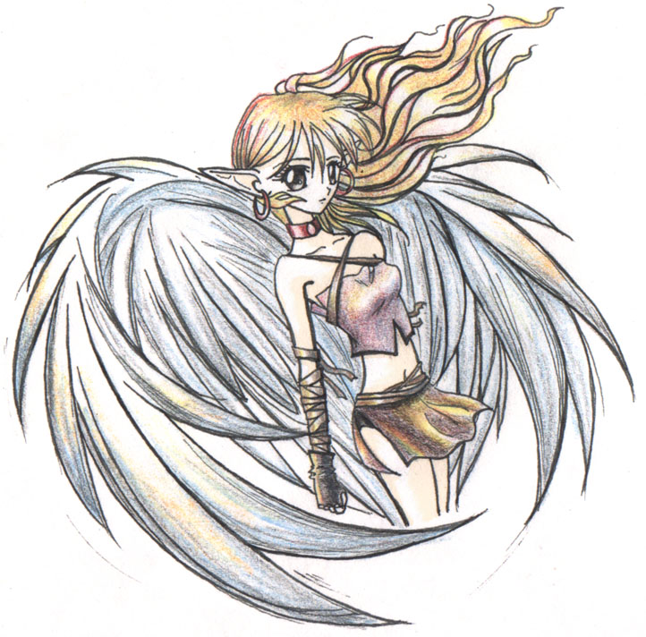 722x712 Sad Angel Coloured By Alora
