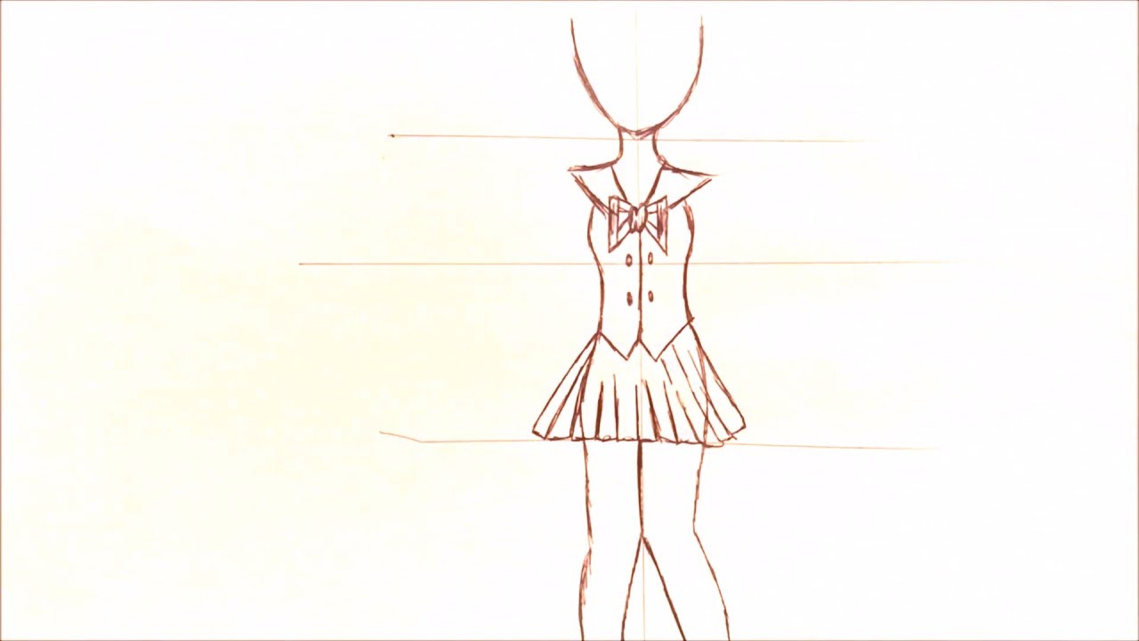 1280x720 Draw Anime Girl Body Drawing A Basic Full Body Animemanga Girl