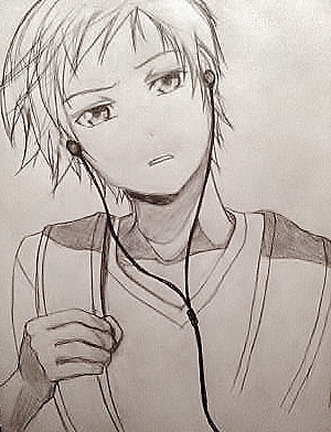 300x392 Anime Boy (Line Drawing) By 9mumei19