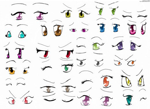 520x378 Basic Manga Drawing 1 Anime Eyes Feltmagnet