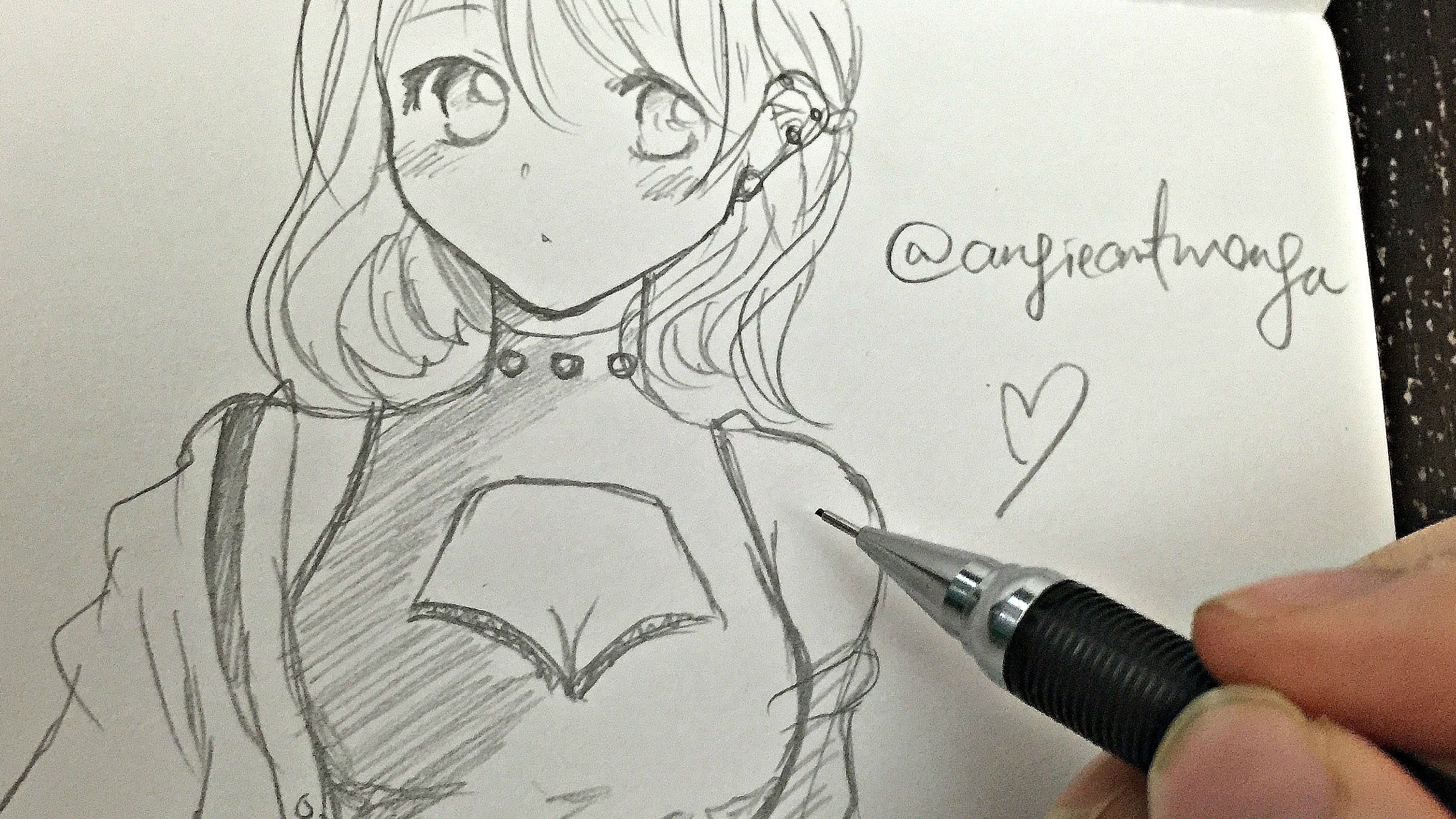 2336x1314 Drawing Animemanga Girl (Real Time)